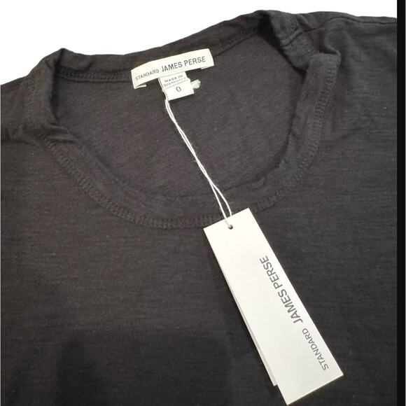 James Perse Standard Classic Black T-Shirt - Black Size 0 - Picture 4 of 6